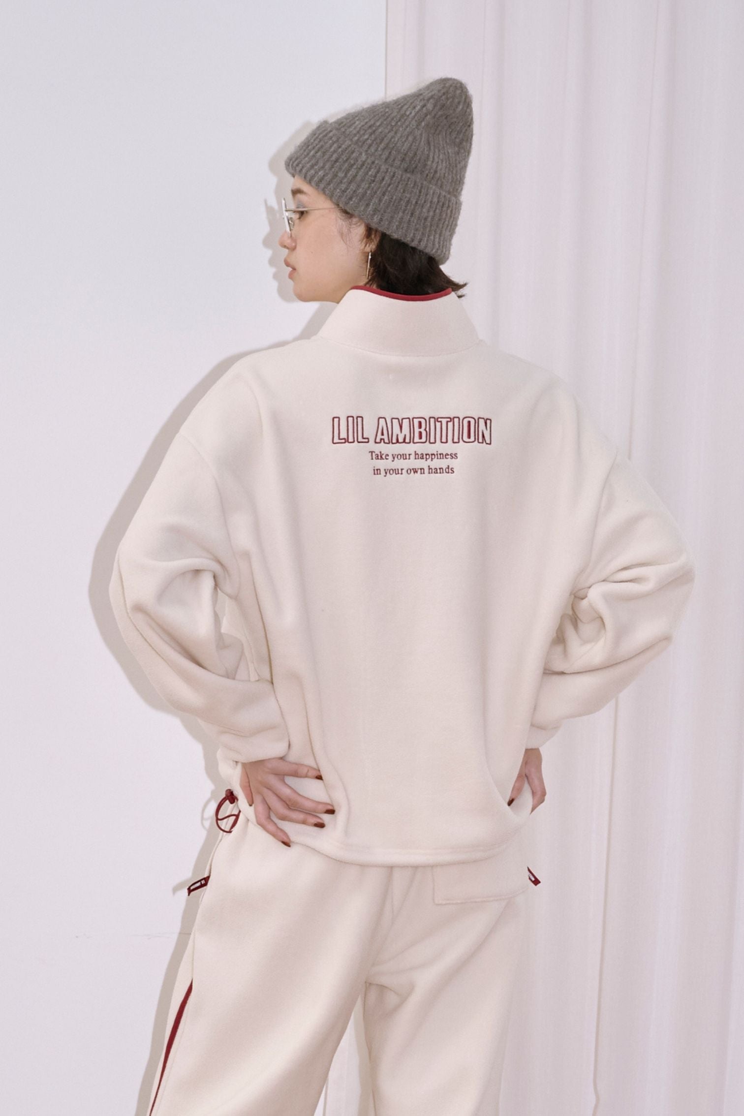 Lil Ambition スクエアレーシートップス Lil Ambition tシャツ スクエアレーシートップス レディース