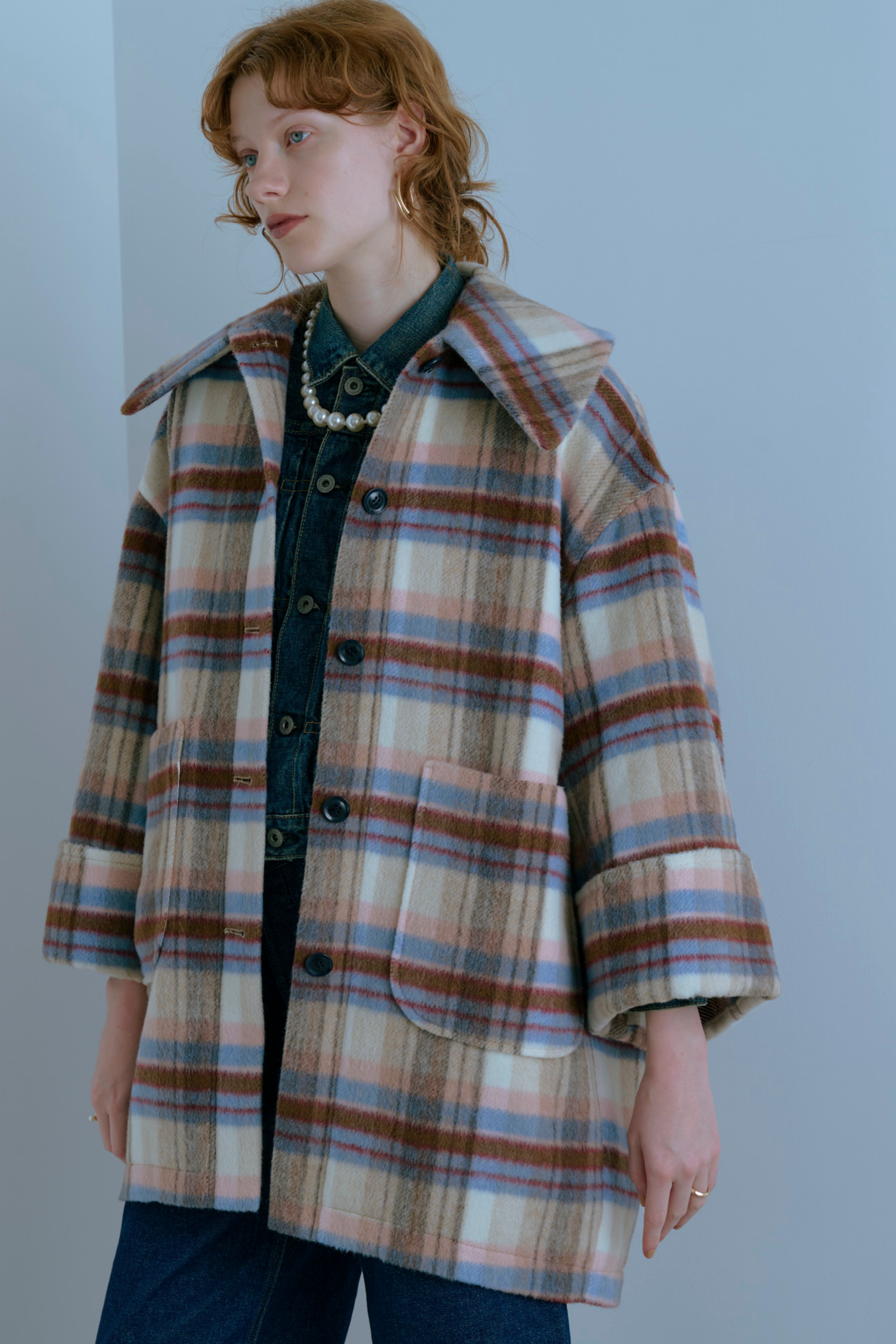 Lilambition ワイドスリーブチェックコート Wide Sleeve Check Coat – Lil Ambition