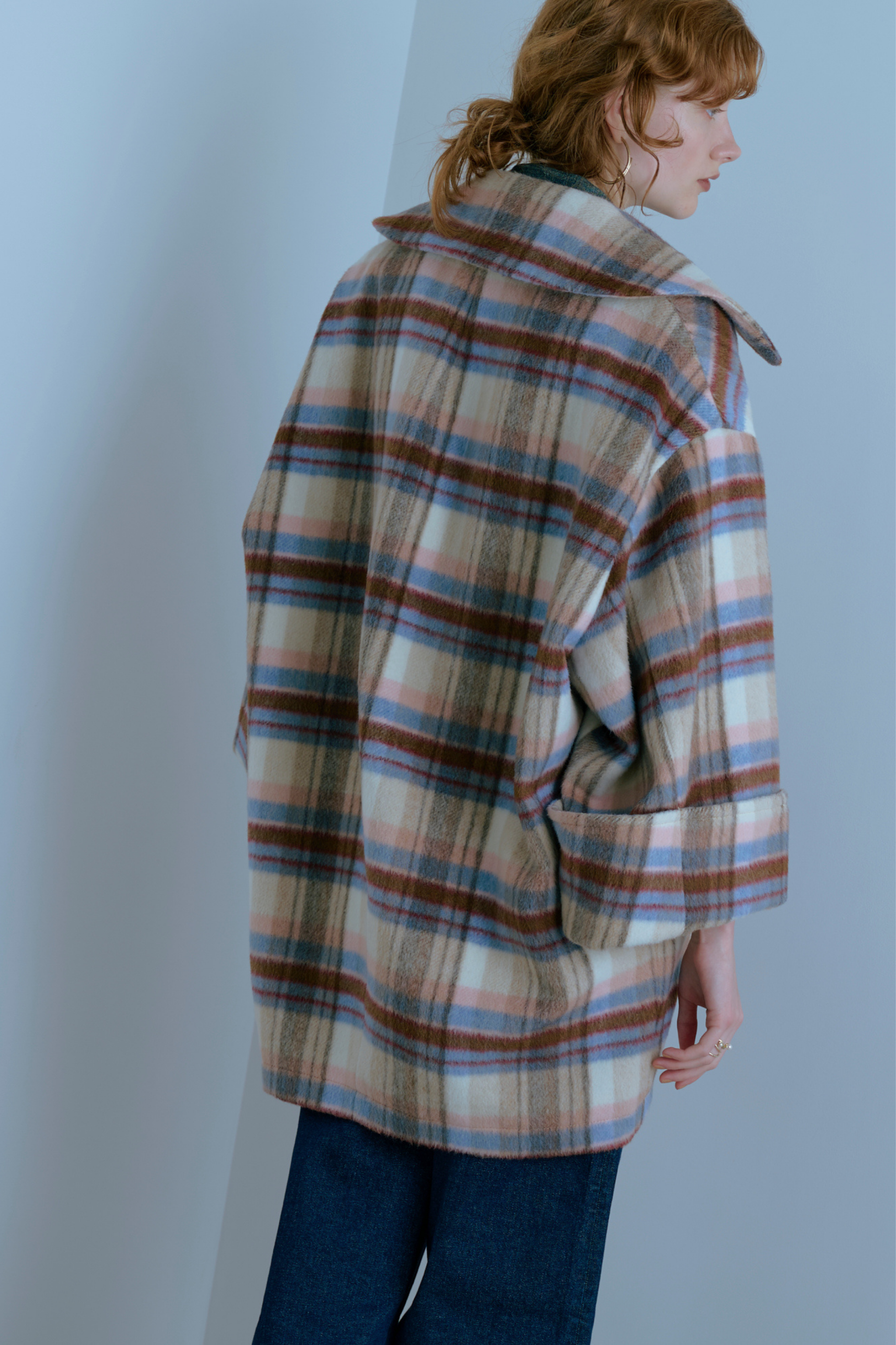 Lilambition ワイドスリーブチェックコート Wide Sleeve Check Coat – Lil Ambition