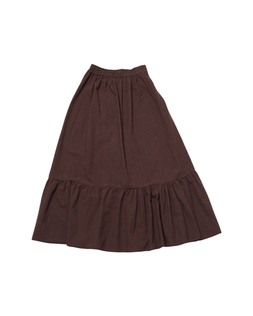 Asymmetry Frilled Long Skirt